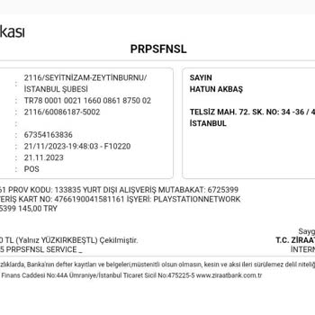 Ziraat Bankası Harcama Benim Dışımda Yapılan Yurt Dışı Alışveriş İtiraz Bildirimi