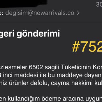 New Arrivals İade Sorunu Ve Muhatap Bulamama