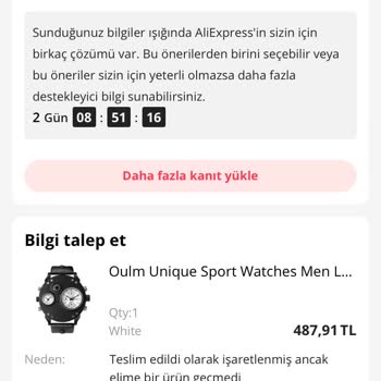 Aliexpress Teslim Edilmeyen Kargo