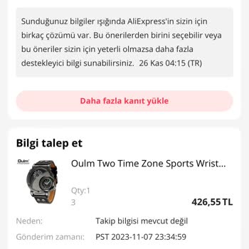 Aliexpress Teslim Edilmeyen Kargo