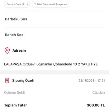Tıkla Gelsin Burger King 2 Saat Geciken Sipariş