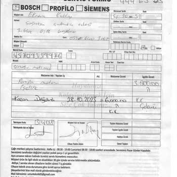 Özel Teknik Servis | (444 63 18) Kendilerini Bosch Yetkili Servis Diye Tanıtıp Haksız Kazanç Sağladılar