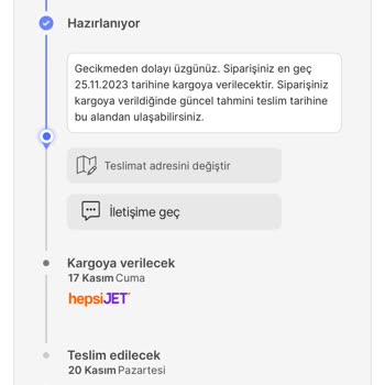Hepsiburada English Home Kargoya Verme Gecikmesi