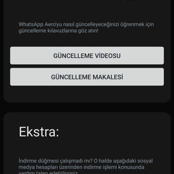 WhatsApp Aero Güncelleme Sorunu Giriş Yapamıyorum