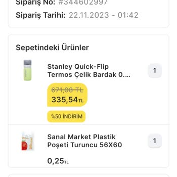 Migros Stanley Marka Ürün İptali