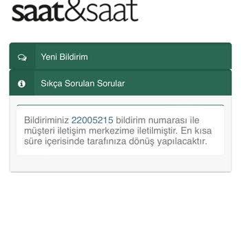 Saat & Saat Pişmanlıktır-ürünün Arkasında Durmuyorlar