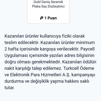 Paycell Puan İle Hediye Ürün Satın Almak