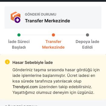 Trendyol Dolap Sorumluluk Almıyor