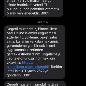 Bimcell Yeterli Bakiye Olmasına Rağmen Paket Yüklenmemesi