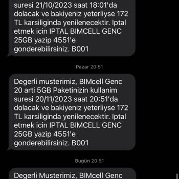 Bimcell Yeterli Bakiye Olmasına Rağmen Paket Yüklenmemesi