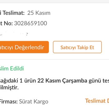 Sürat Kargo Ürünümü Sistemde Teslim Edildi Gösterdi Ama Teslim Etmedi