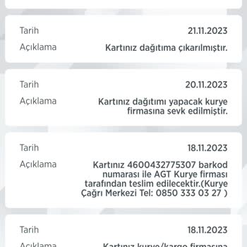 Ziraat Bankası Ziraat Bankkart Genç Teslim Edilmedi