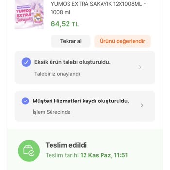 Hepsiburada Belirtilen Adette Ürün Gönderilmemesi Sistem Hatası Bildirilmesi