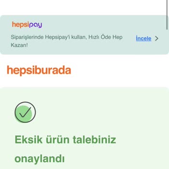 Hepsiburada Belirtilen Adette Ürün Gönderilmemesi Sistem Hatası Bildirilmesi