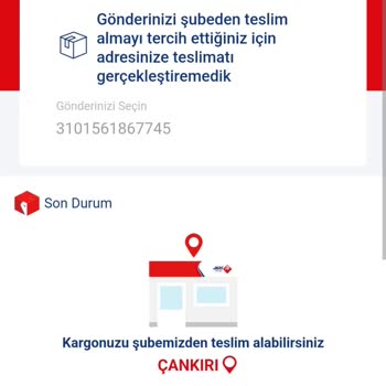 Aras Kargo Evdeyiz Dememize Rağmen Şubeden Alabilir Siniz Diye Sisteme