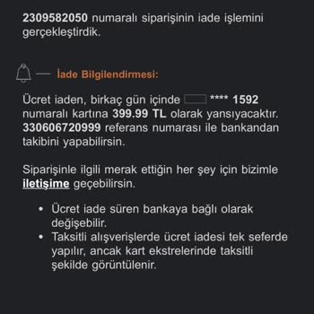 Trendyol Yanlış İade Ürünümü Göndermedi