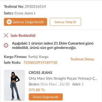 Trendyol Yanlış İade Ürünümü Göndermedi