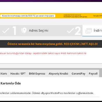 İncehesap RED-ÇEKİM Limiti Aşıldı Sorunu