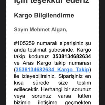 Aras Kargo Kargom Kayıp Bilgi Alamıyorum
