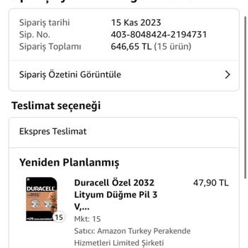 Amazon Siparişimi Kolay Gelsin İsimli Firma Getirmiyor