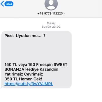 Vodafone +49 Mesajları... Rahatsız Oluyorum