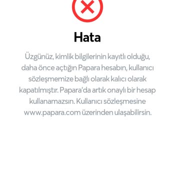 Papara Kullanıcı Sözleşmesi Kabulü