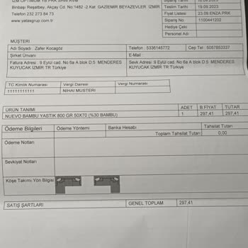 Yataş Almış Olduğum Ürünler Teslim Edilmedi