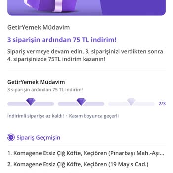 GetirYemek Müdavim Kampanyası Sorunu