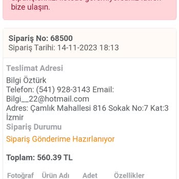 Nare Giyim Siparişim Kargoya Bile Verilmedi