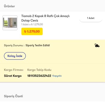 Şok Marketler Dolap Aldım Cepte Şoktan Hasarlı Geldi Bir Türlü İade Edemiyorum