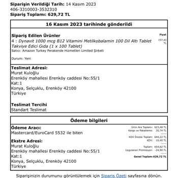 Amazon Dynavit B12 Dil Altı