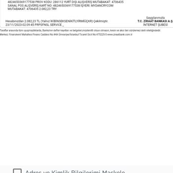 Ziraat Bankası Onaysız Para Çekme