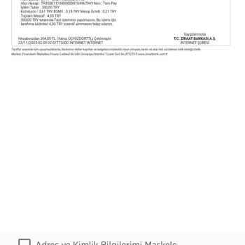 Ziraat Bankası Onaysız Para Çekme