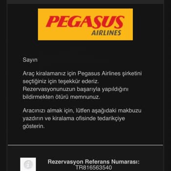 Alamo Rent A Car Pegasus Üzerinden Araç Kiralamayın.