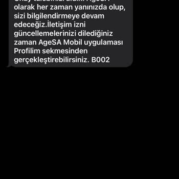 Agesa İznim Ve Onayım Olmadan Gönderilen İleti Mesajı