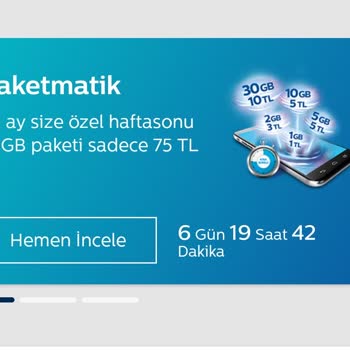 Türk Telekom Paketmatik Hafta Sonu Yapamıyorum.