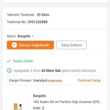 Bargello Parfüm Yerine Kolonyaya Benzer Koku Yolluyor