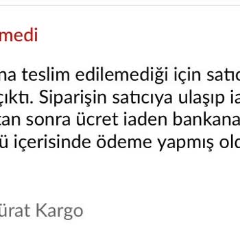 Sürat Kargo Ürün Teslim Etmeme