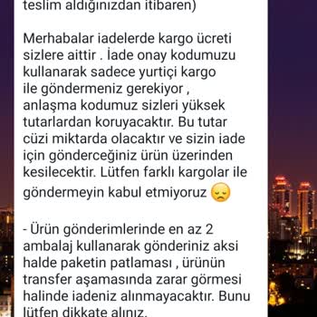 Fayaboutique İade Kabul Ettiğini Yazıp Kabul Etmiyor!