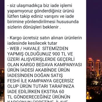 Fayaboutique İade Kabul Ettiğini Yazıp Kabul Etmiyor!