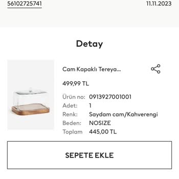 HM İptal Edilen Sipariş