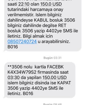 İş Bankası Facebook İznim Olmadan Kredi Kartımdan 150 Dolar Çekmiş
