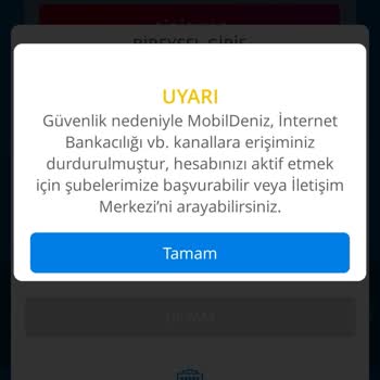 Denizbank Mağduriyeti. Güvenlik Gerekçesiyle Kısıtlama