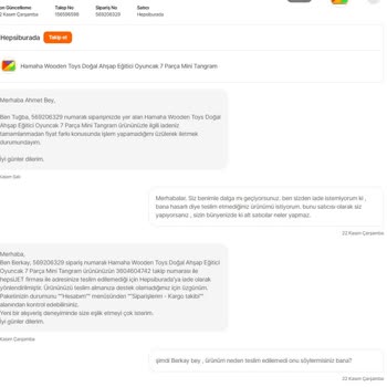 Hepsiburada Siparişimi Teslim Edemiyor