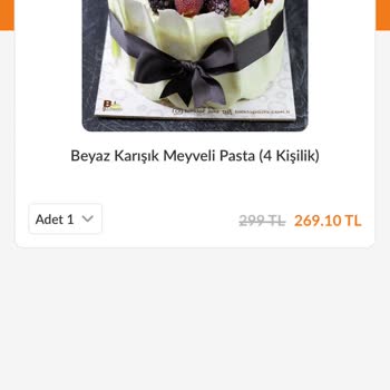 Bi Tıkla Pasta Sipariş Ettiğim Ürünle Alakası Olmayan Bir Ürün Geldi.