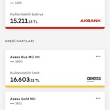 Akbank Axess Kart Limitlerim +'dan -'ye Düştü