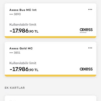 Akbank Axess Kart Limitlerim +'dan -'ye Düştü