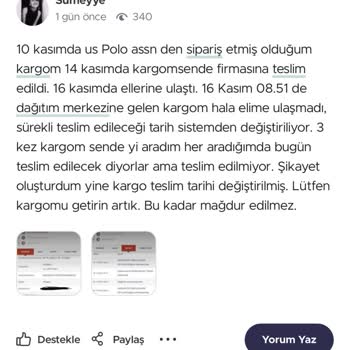 Us Polo Assn Firmasının Kargomsende İle Çalışması Mağdur Olmam