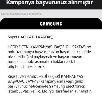 Samsung Para Kart Ödeme Yapmadı