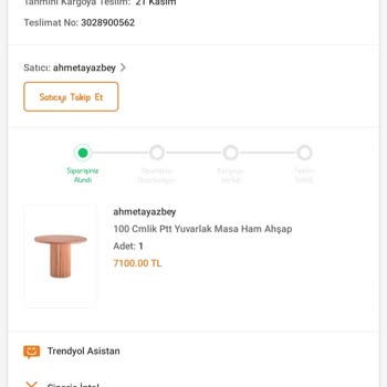 Ahmet Ayazbey Masa Sandalye 7100 TL'lik Masa Siparişi Karmaşası!